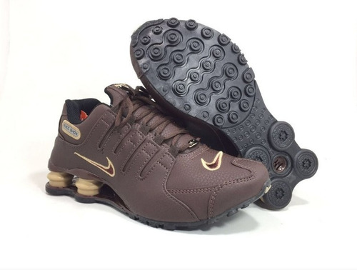 nike shox marrom