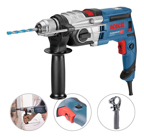 Imagem 1 de 6 de Furadeira Profissional De Impacto Gsb 20-2 Re 800w - Bosch