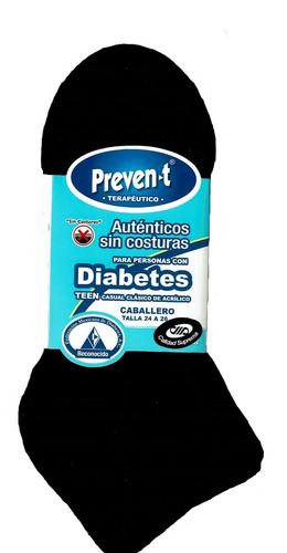 Tines Preven-t Caballero Pie Diabetico Afelpados Pack 4pares