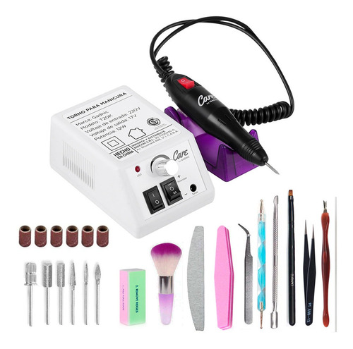 Torno De Uñas Manicura Profesional Pedicuria + Kit Gadnic