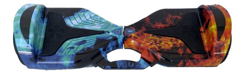 Hoverboard Skate Elétrico Música Bluetooth Luzes Bastão Cor Fogo e Água