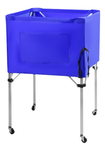 Bola De Almacenamiento Bin Rolling Sports Cart Azul