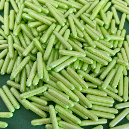 Sprinkles Rods Varillas Verdes Comestibles 50gr Reposteria Color Verde Bastoncitos