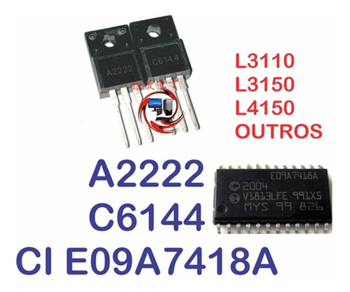 Kit Reparo Transistor + Ic A2222 - C6144 + 1 Ci E09a7418a