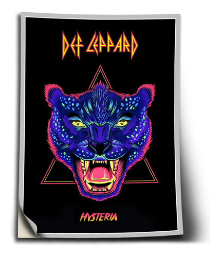 Adesivo Deff Leppard Classic Rock Auto Colante A0 120x84cm F