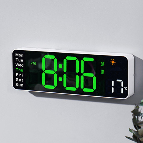 Reloj Digital De Pared Led 16 Pulgadas Con Control Remoto