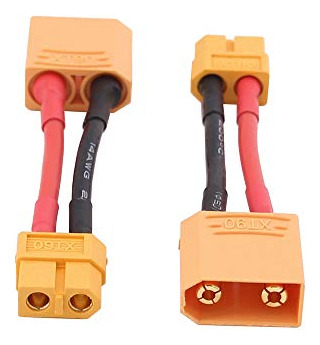 Pack 2 Adaptadores Xt90 A Xt60 Con Cable 14awg - Conexin Seg