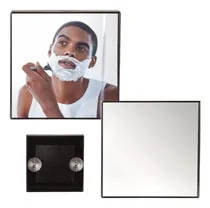 Comprar Espelho Maquiagem Lente Aumentada Make Rosto Banheiro Sala Cor da moldura Espelho Quadrado Lente Aumentada Preto