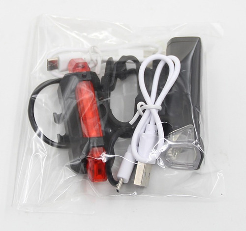 Imagen 10 de 10 de Set Luces Bicicleta Delantera Trasera Recargable Impermeable