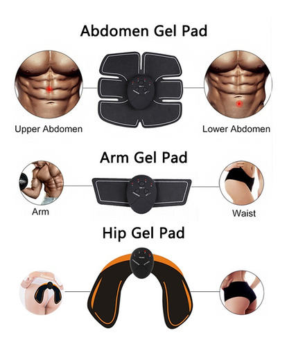 Tonificador Muscular Eléctrico Bumbum Abdominal Glúteos 4 Em