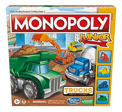 Hasbro Gaming Monopoly Junior: Juego De Mesa Trucks Edition,