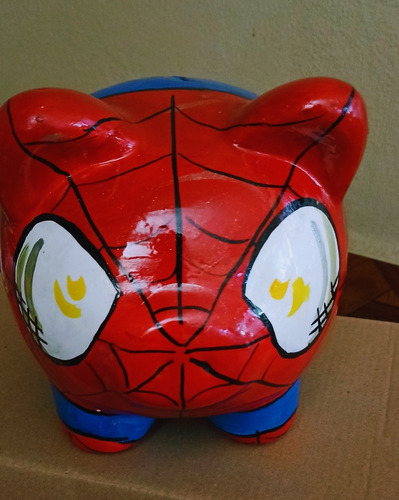 Alcancia De Ceramica Cerdito Spiderman Marvel | MercadoLibre