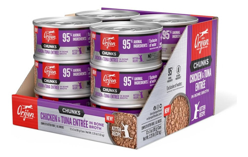 Orijen Kitten Chicken And Tuna Chuncks 3 Oz -12 Latas