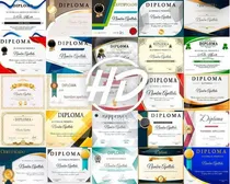 Comprar Kit 25 Diplomas Editables En Psp + Fuentes