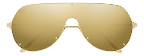 Lentes De Sol Cartier Ct0324s-003 99 Dorado Hombre Diseño Solar