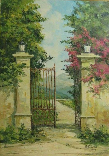 1981- Amira Bessone 71x91cm Com Moldura - Série Portões. (Usado)