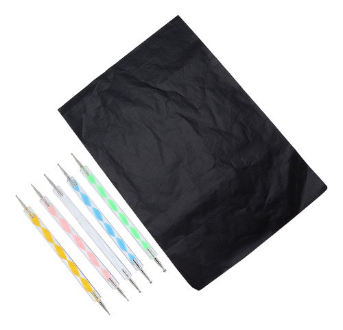 Papel De Carbono, 100 Unidades, Traçado, 5 Canetas Stylus Em