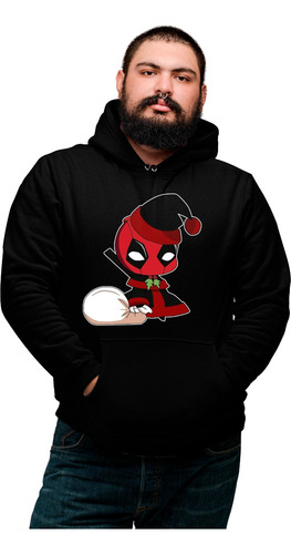 Sudadera Unisex Xxl Navideña De Dead Pool Superheroe Chibi 