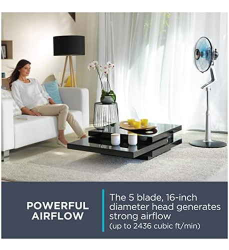 Rowenta Turbo Silence Ventilador De Piso De Pie Con Control