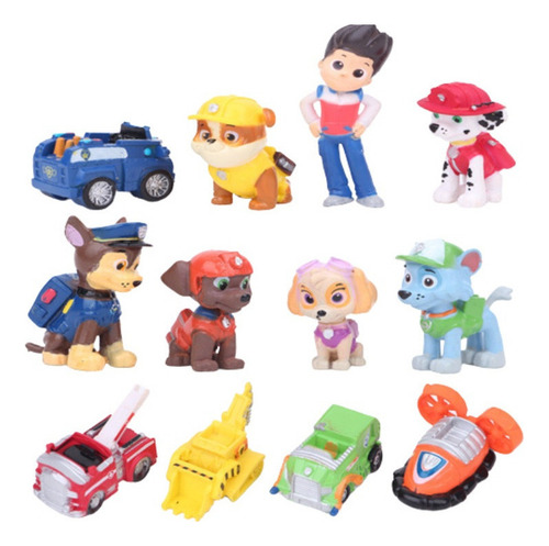 12 Figuras Decorativas Navideñas De La Patrulla Canina