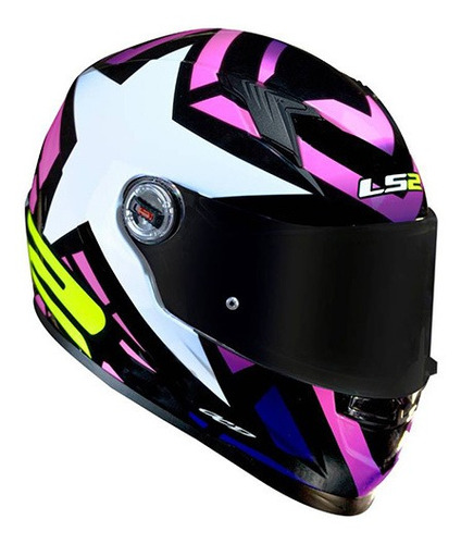 Capacete Para Moto Integral Ls2 Ff358 Starwar Cor Preto/Rosa Tamanho do capacete 62/XL