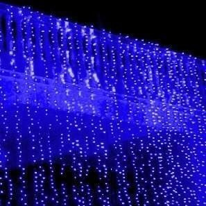 Cortina 800 Led 5x2 Mts Azul Cascada Matrimonios Eventos