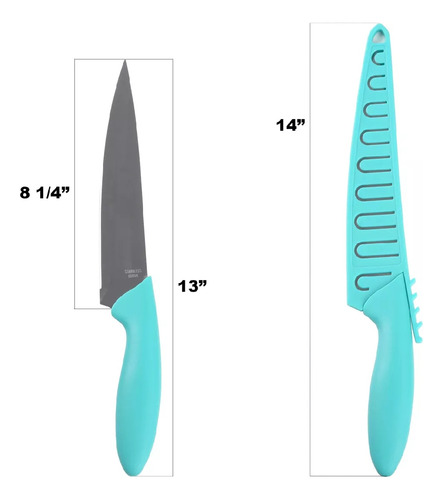 Cuchillo De Chef Mainstays De 8 Acero Inoxidable Azul