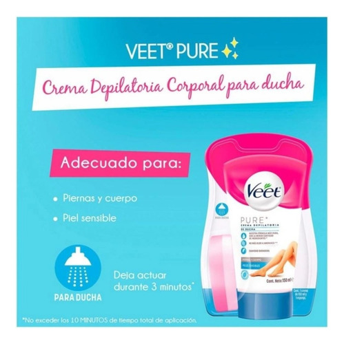 Crema Depilatoria Veet Silky Fresh Piel Sensible - 150 Ml Sensible
