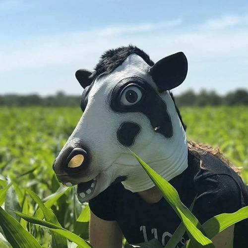Máscara De Látex De Vaca Para Halloween