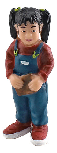 2 Figura Pintada Modelo Mini Pessoas Estatueta Criança