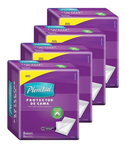 Plenitud Protector De Cama X 8 Unidades Pack X 4