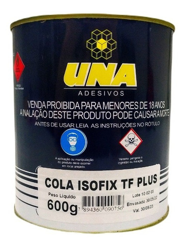 Cola Para Isopor Una Lata 600g Artesanato Refrigeração 