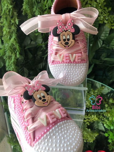 All Star Personalizado Da Minnie Com Nome E Pérolas