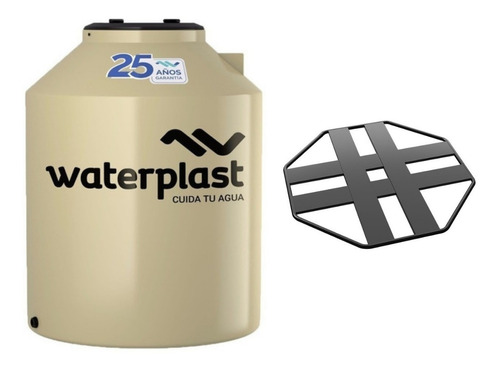 Tanque Clasico Tricapa Waterplast 850lts + Base Reforzada