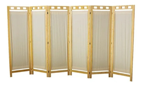 Imagen 1 de 1 de Biombo Plegable Madera Pino Mampara Práctico 6 Paneles 330x180 Cm Envio Gratis