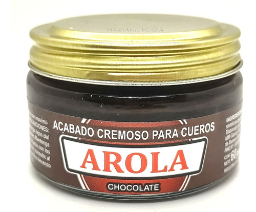 Crema Arola Cera Pomada Para Cueros Chocolate  Lata 60 Cc
