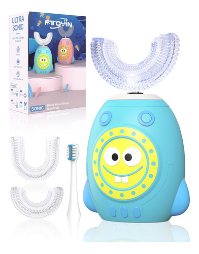 Ftoyin Cepillo De Dientes Electrico Para Ninos Con 3 Cabezal