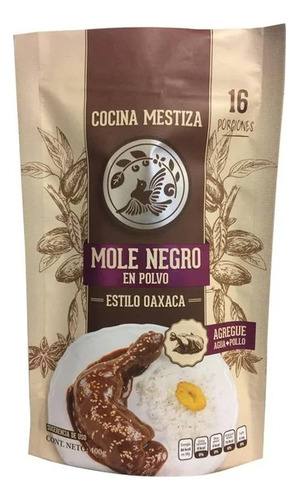 Mole Cocina Mestiza Con Camarón En Polvo 400g (2 Bolsas)