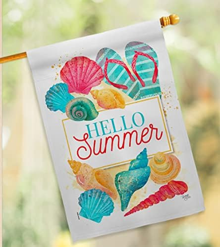 Breeze Decor Hello Beach Time House Bandera Pack Coastal Sea