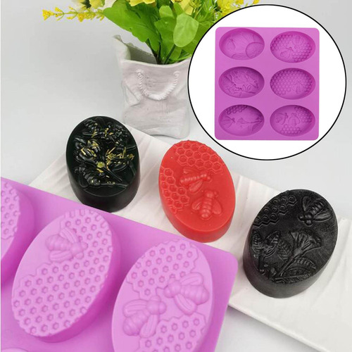 Ba 2 Moldes De Silicona Para Jabón De Abeja 3d Para Hacer