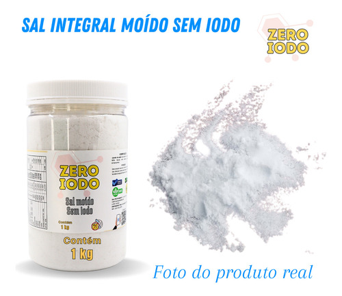 Sal Sal Marinho Moido Sem Iodo Zero Iodo Sal Marinho Natural Sem Iodo Nao Saborizado Em Pote Sem Glúten 1 Kg Pacote X 2