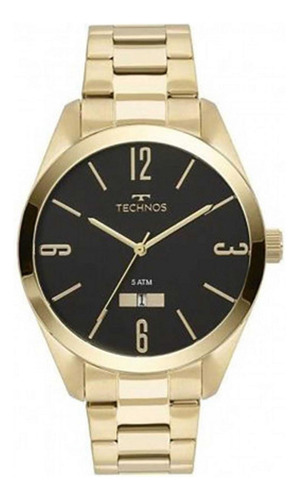 Relógio Masculino Technos Classic Steel Aço Dourado