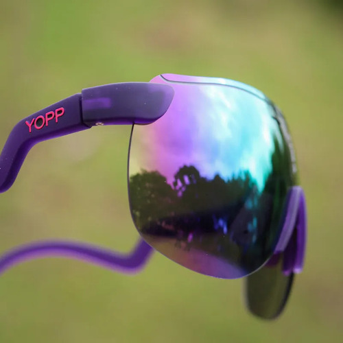 Óculos De Sol Performance Uv400 Mask A4 Roxa Espelhada Roxa