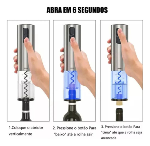 Kit Abridor De Vino Automático Recargable Con Cable