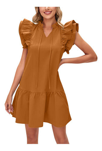 25, Vestido De Muñeca Con Cuello Redondo De Verano Para