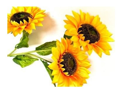 Girasol Artificial 3 Flores Plantas Artificiales