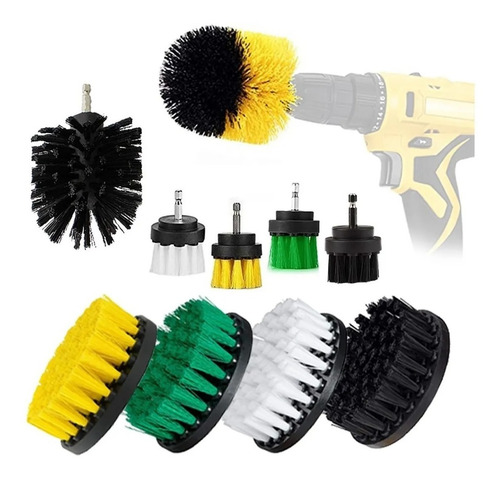 Imagen 1 de 3 de Cepillos De Limpieza Para Taladro Set X10 Auto Hogar Tapiz