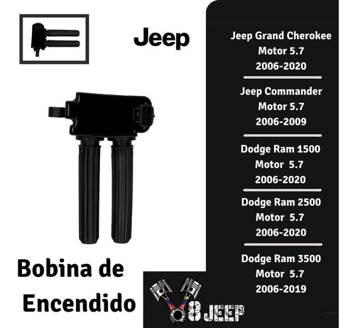 Bobinas De Encendido Jeep Grand Cherokee  2011-2020 5.7    