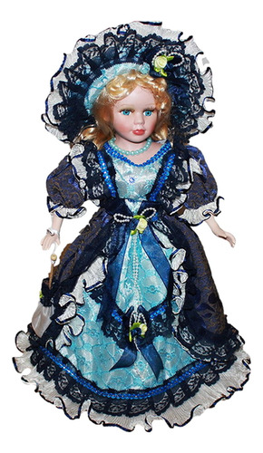 Muñeca De Cerámica, Modelo De Personas, Casa Azul Oscuro