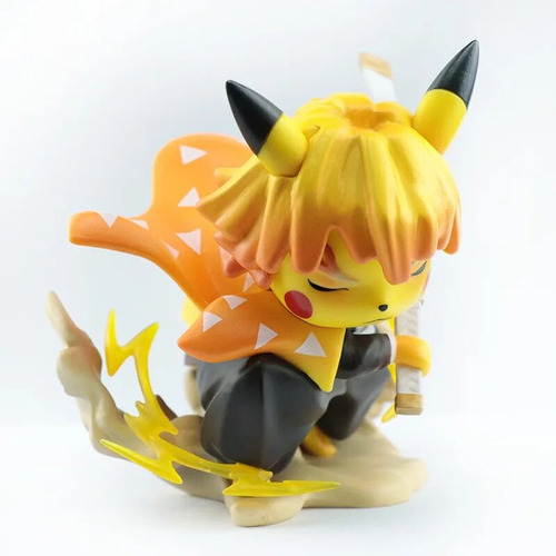 1. Figura De Acción De Pikachu As Agatsuma Zenitsu Demon .